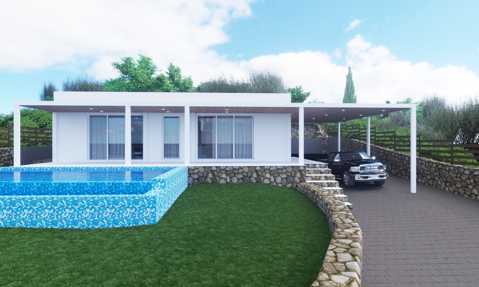 3D vizualizácia rodinného domu